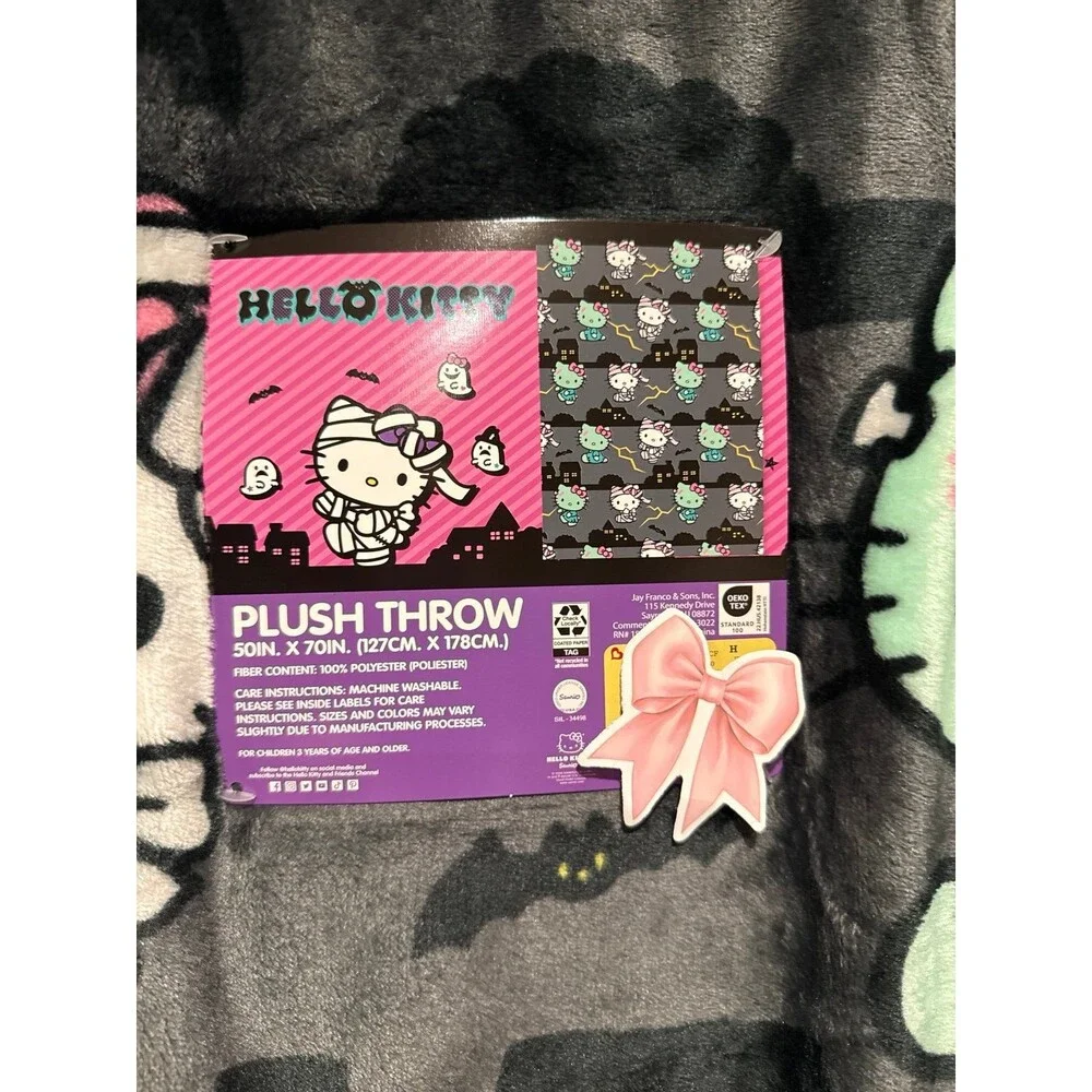 Hello Kitty Halloween Throw Blanket-monsters